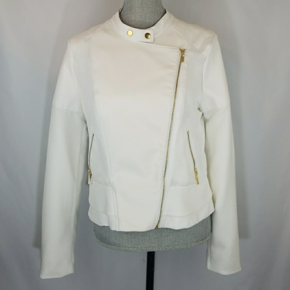 XOXO Faux Leather White Jacket